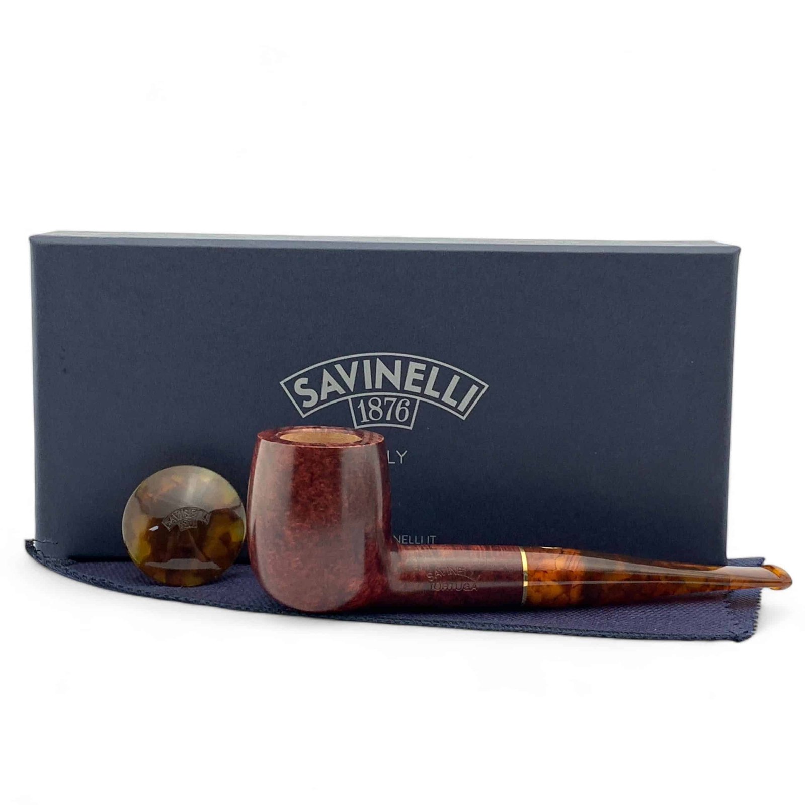 Savinelli Pipe: Tortuga Smooth (106) (6mm) Straight billiard - Image 2
