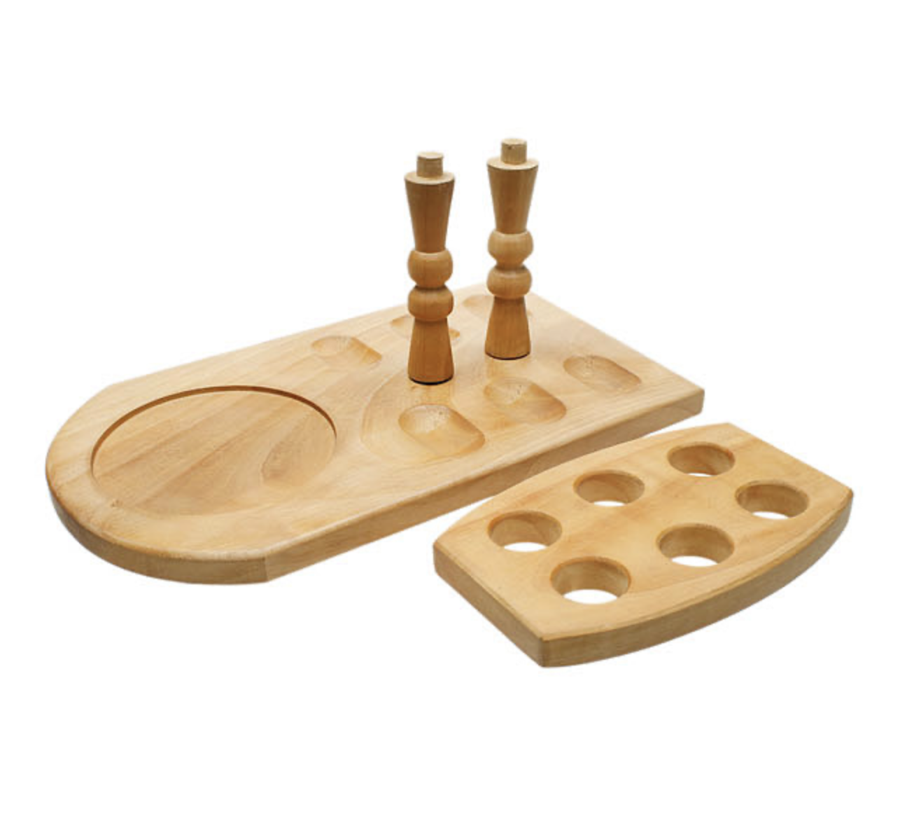 Wooden 6 Pipe Rack with Tobacco Jar - Image 4