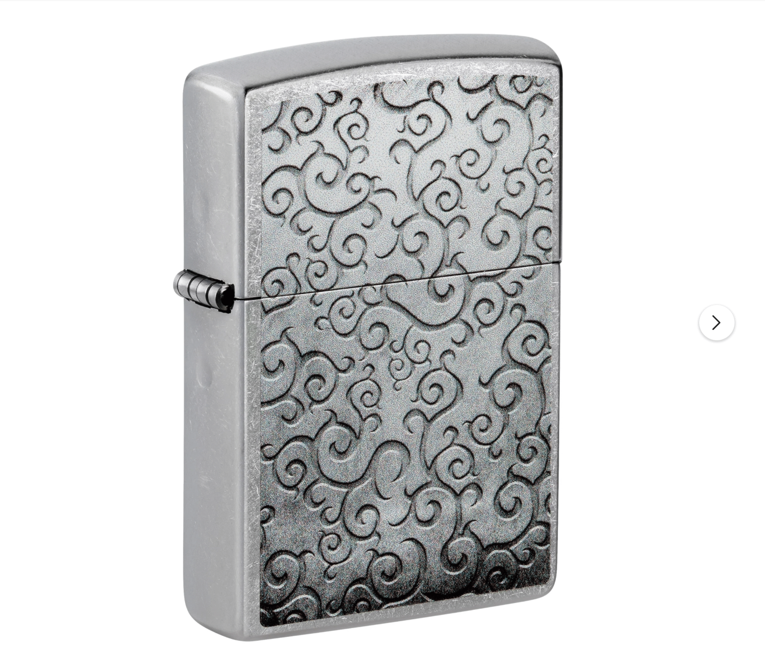 Zippo Lighter: Vines Design Street Chrome Pocket Lighter