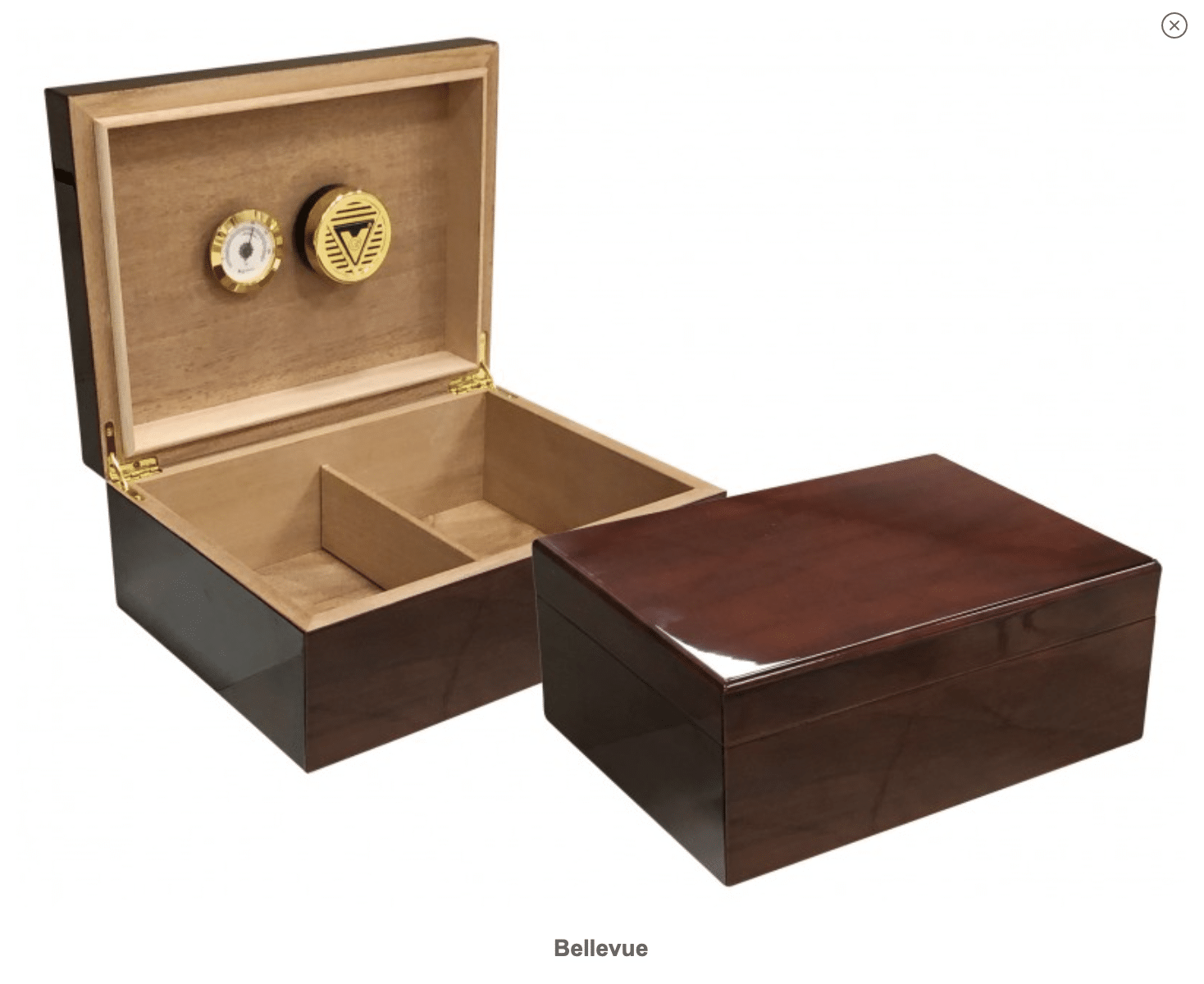 Prestige: Bellevue 50-60 Count Dark Walnut Lacquer Cigar Humidor - Image 3